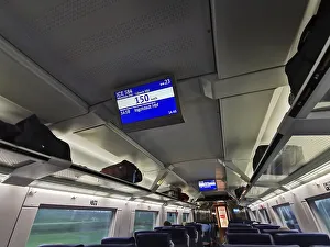 Screen in a Deutsche Bahn IC train