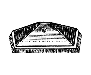 Scrubbing brush, historical illustration