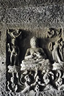 Sculpture of caves aurangabad maharashtra india Asia
