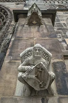 Sculpture of a console at the Gothic Lorenzkirche
