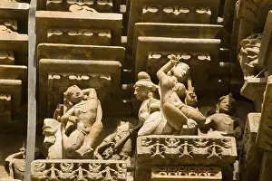 Sculpture of Khajuraho temple in Madhya Pradesh