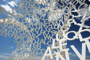 Sculpture made of letters, Le Nomade