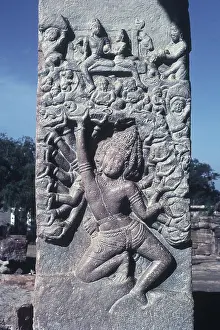 Sculpture on pillar of the temple