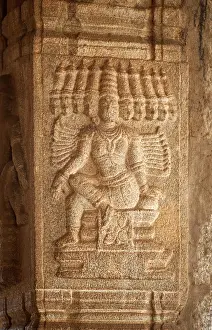Category Historic EN Prints: Sculpture of ravana at vitthal temple