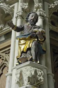 Sculpture of a saint, interior, St