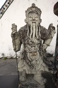 Sculpture at Wat Arun, Bangkok, Thailand, Asia