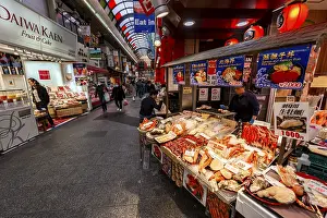 Seafood stall, Kuromon Ichiba Market