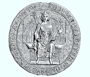 The seal of Adolf of Nassau in the City Archives of Frankfurt a