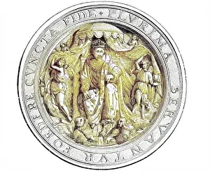 The seal of Francis I affixed to the treaty of alliance signed in 1525