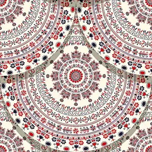 Seamless pattern with Hungarian traditional motif for your design