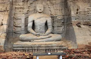 Seated Buddha figure, Gal Viharaya