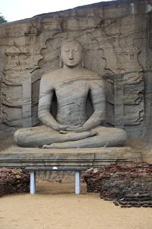 Seated Buddha figure, Gal Viharaya