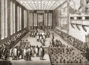 Seating plan for an inauguration of the Imperial Diet in the Regensburg Town Hall