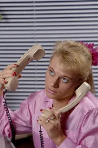 Secretary on the phone Office scene