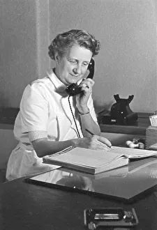 Secretary, woman on the phone, 1960s