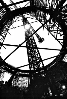 Section of the roof of the Reichstag building for the construction of the dome
