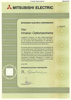 Securities certificate, bearer warrant