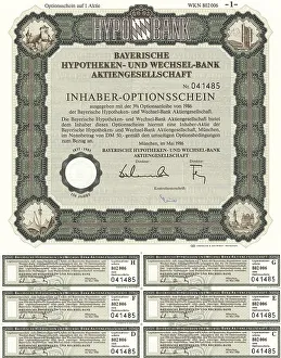 Securities certificate, bearer warrant