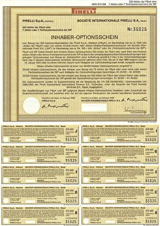 Securities certificate, bearer warrant