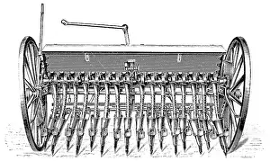 Seed drill Hallensis. Publication of the book Meyers Konversations-Lexikon