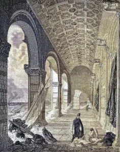 Seine floods at the Louvre in Paris