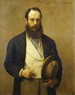 Self-portrait by Franz Otto Scholderer (25 January 1834 - 22 January 1902)