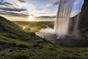 Seljalandsfoss at sunset, Suourland