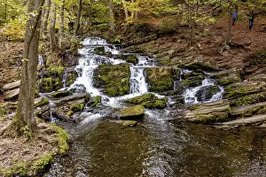 The Selke Valley in Autumn Selke Waterfall Harz Mountains