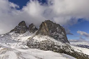 At the Sella Pass, Val Gardena, South Tyrol, Italy