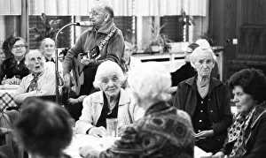 The senior citizens organisation Grey Panthers entertain residents of a retirement home on 17