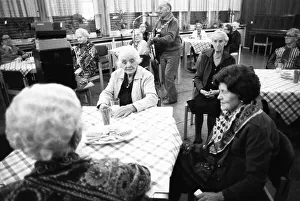 The senior citizens organisation Grey Panthers entertain residents of a retirement home on 17