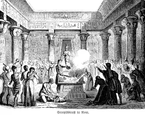 Serapis service in Rome, cult of the gods
