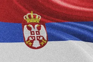 Serbia glitter flag, national flag