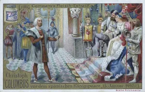 Series Christopher Columbus, in front of the Spanish Royal Couple