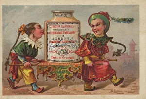 Series Genre Pictures 1 (1873 to 1878) (Paris) Liebig Packing is transported by two Chinese on a stretcher