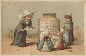 Series Genre Pictures 2 (1873 to 1878) (Paris) Children playing Nun entertains three children