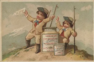 Series Genrebilder 2 (1873 to 1878) (Paris) Mountain hiker on the summit with a Liebig glass