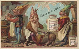 Series of pictures of gnomes, the feast of the gnome king
