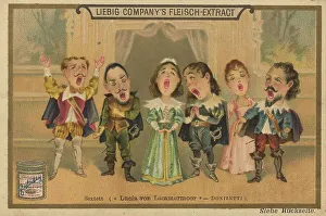 Series of pictures of singing groups