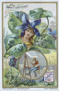 Series of symbols of flowers related to persons