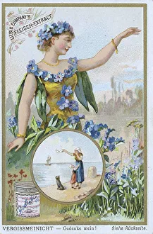 Series of symbols of flowers related to persons