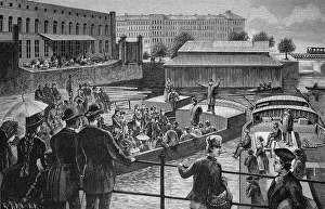 Sermon on a Spree barges in Berlin