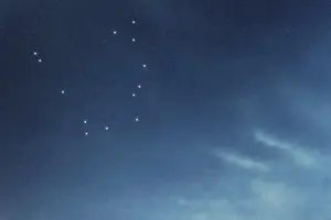 Serpens star constellation, Night sky