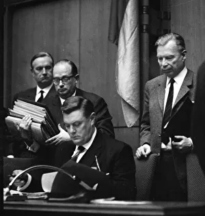 Session of the North Rhine-Westphalian Landtag in 1965 in Duesseldorf