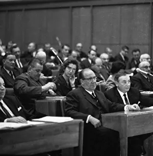 Session of the North Rhine-Westphalian Parliament in 1965 in Duesseldorf