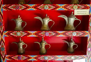 Set of old coffee pots, Tabuk, Saudi Arabia