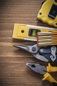 Set of pliers tape-measure steel cutter construction level wooden meter