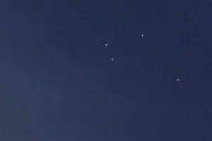 Sextans star constellation, Night sky