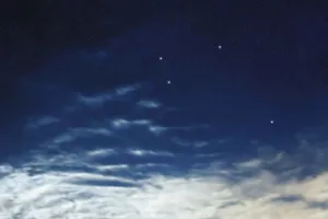 Sextans star constellation, Night sky