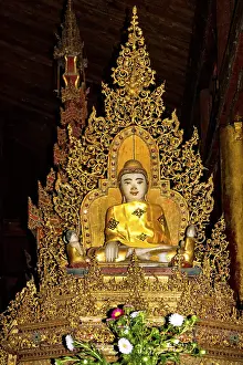 Shan style Buddha statues, Nga Phe Chaung Monastery